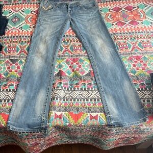 Rock & Roll Cowgirl Women's Blue Straight Leg Jeans